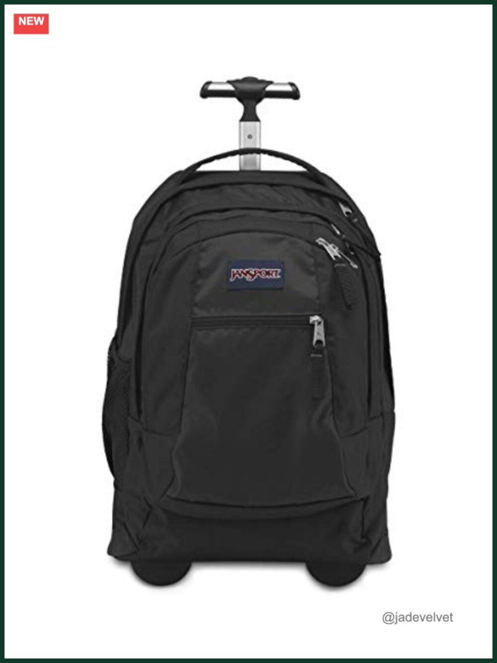 Rolling Backpack with Laptop Sleeve - Wheeled Travel Bag, Polyester